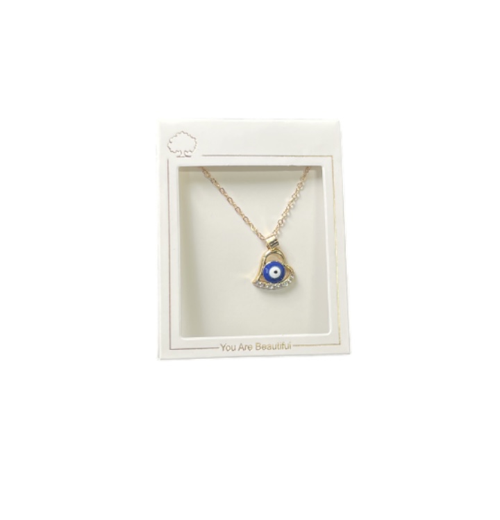 EVIL EYE HEART NECKLACE
